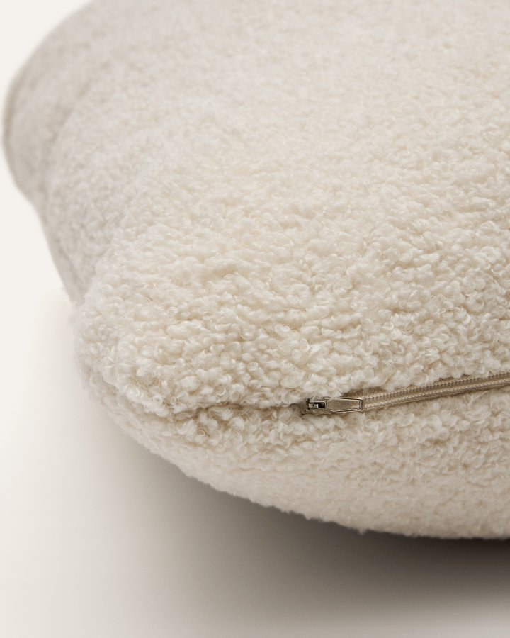 KAVE HOME Martina pute ecru boucl 47 x 36 cm