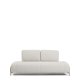 KAVE HOME Compo 2-pers. modul sofa - ecru chenille stof og beige metal (200cm)