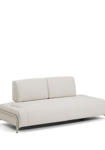 KAVE HOME Compo 2-pers. modul sofa - ecru chenille stof og beige metal (200cm)