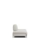 KAVE HOME Compo 2-pers. modul sofa - ecru chenille stof og beige metal (200cm)