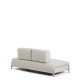 KAVE HOME Compo 2-pers. modul sofa - ecru chenille stof og beige metal (200cm)