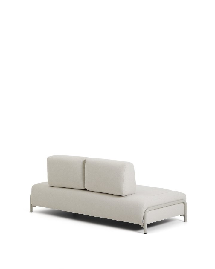 KAVE HOME Compo 2-pers. modul sofa - ecru chenille stof og beige metal (200cm)