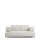 KAVE HOME Compo 2-pers. sofa - ecru chenille stof og beige metal (200cm)