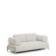 KAVE HOME Compo 2-pers. sofa - ecru chenille stof og beige metal (200cm)