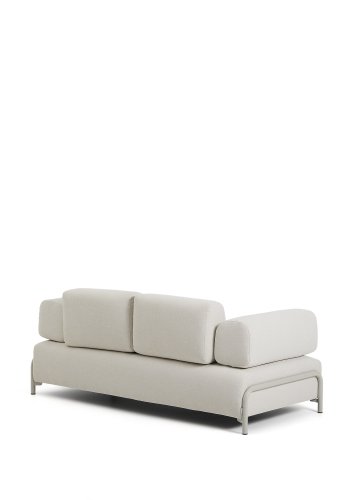 KAVE HOME Compo 2-pers. sofa - ecru chenille stof og beige metal (200cm)