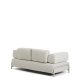 KAVE HOME Compo 2-pers. sofa - ecru chenille stof og beige metal (200cm)