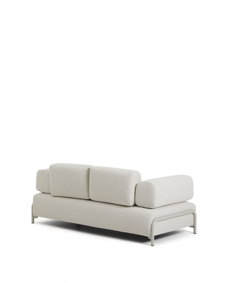 KAVE HOME Compo 2-pers. sofa - ecru chenille stof og beige metal (200cm)