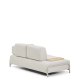 KAVE HOME Compo 2-pers. sofa, lille egefin�r bakkebord - ecru chenille stof og beige metal (200cm)