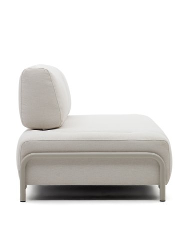 KAVE HOME Compo 3-seters sofa - beige chenille med gr metallstruktur (232cm)