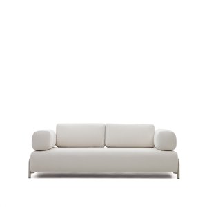 KAVE HOME Compo 3 pers. sofa - beige chenille med gr metalstruktur (232)