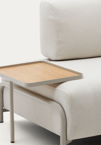 KAVE HOME Stort Compo-brett i eikefiner med naturlig finish og beige metallstruktur