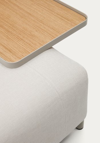 KAVE HOME Stort Compo-brett i eikefiner med naturlig finish og beige metallstruktur