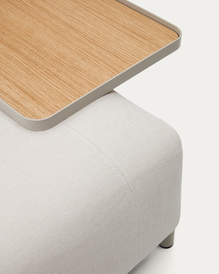 KAVE HOME Stort Compo-brett i eikefiner med naturlig finish og beige metallstruktur