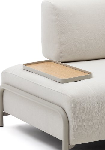 KAVE HOME Lite Compo-brett i eikefiner med naturlig finish og beige metallstruktur