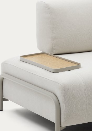 KAVE HOME Lite Compo-brett i eikefiner med naturlig finish og beige metallstruktur