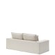 KAVE HOME Anarela 2-pers. sofa, m. aftageligt betr�k og hynder - beige h�r (240cm)