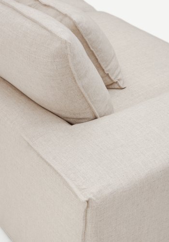 KAVE HOME Anarela 2-pers. sofa, m. aftageligt betr�k og hynder - beige h�r (240cm)