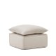 KAVE HOME Anarela puff med lintrekk, firkantet - beige lin (80x80)