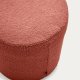 KAVE HOME Kaeli fotsttte, m. avtagbart deksel, rund - terrakotta resirkulert bouclé (43)