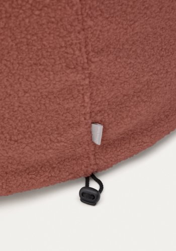 KAVE HOME Kaeli fotsttte, m. avtagbart deksel, rund - terrakotta resirkulert bouclé (43)