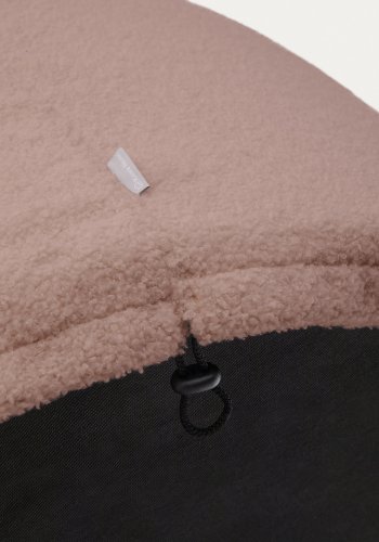 KAVE HOME Kaeli fotsttte, m. avtagbart deksel, rund - rosa resirkulert bouclé (43)