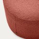 KAVE HOME Kaeli fotsttte, m. avtagbart deksel, rund - terracotta resirkulert bouclé (60)