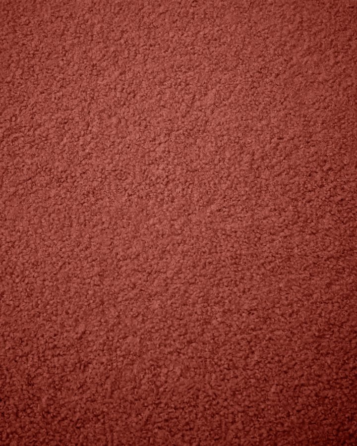 KAVE HOME Kaeli fotsttte, m. avtagbart deksel, rund - terracotta resirkulert bouclé (60)