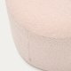 KAVE HOME Kaeli fotsttte, m. avtagbart deksel, rund - rosa resirkulert bouclé (60)