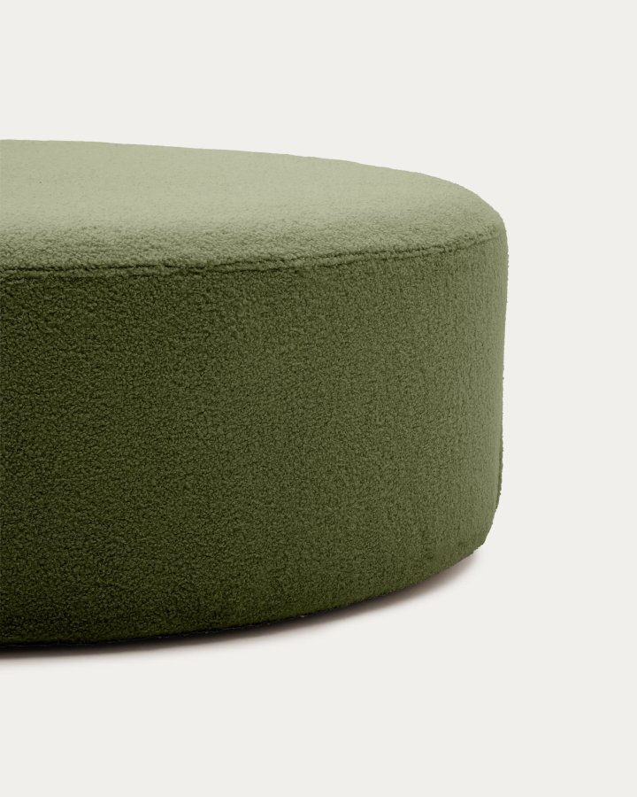 KAVE HOME Kaeli fotsttte med avtagbart trekk i grnn bouclé  90 cm