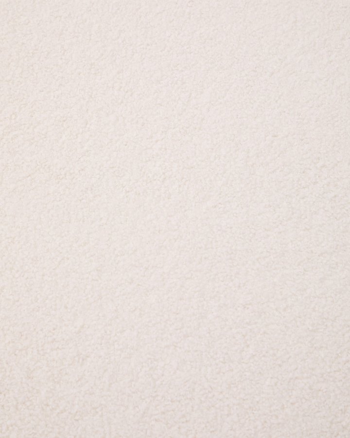 KAVE HOME Kaeli fotsttte, m. avtagbart deksel, rund - krem ​​resirkulert bouclé (90)