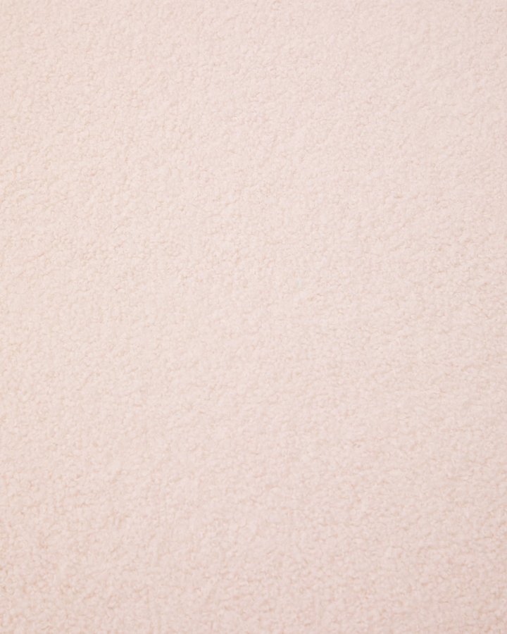 KAVE HOME Kaeli fotsttte, m. avtagbart deksel, rund - rosa resirkulert bouclé (90)