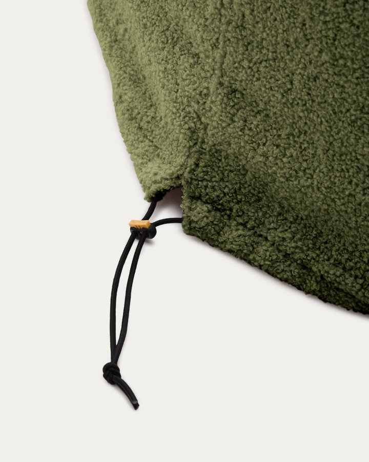 KAVE HOME Kaeli fotsttte med avtagbart trekk i grnn bouclé  120 cm