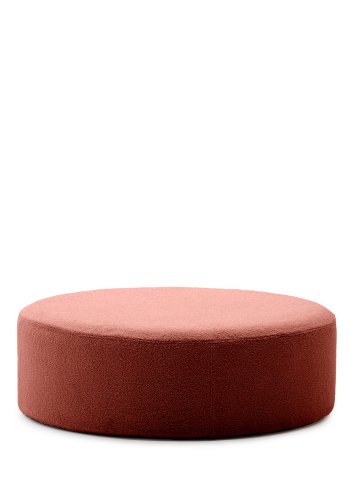 KAVE HOME Kaeli fotsttte, m. avtagbart deksel, rund - terrakotta resirkulert bouclé (120)
