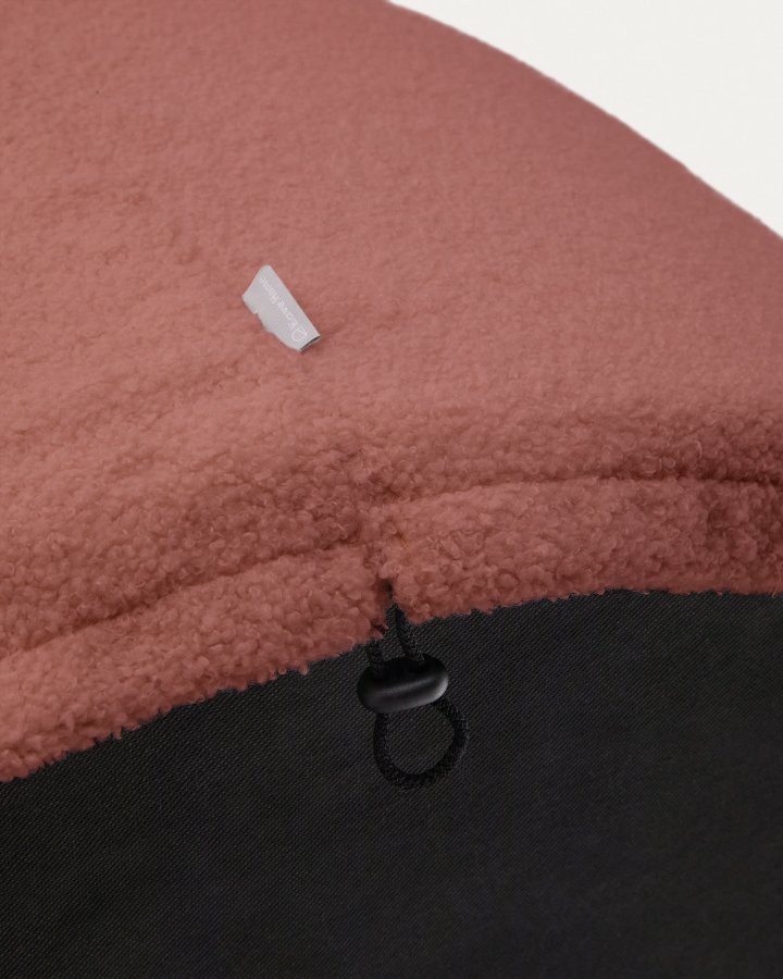 KAVE HOME Kaeli fotsttte, m. avtagbart deksel, rund - terrakotta resirkulert bouclé (120)