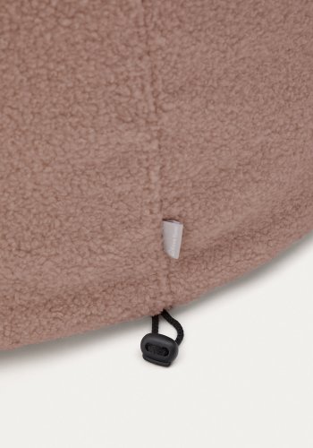 KAVE HOME Kaeli fotsttte, m. avtagbart deksel, rund - rosa resirkulert bouclé (120)
