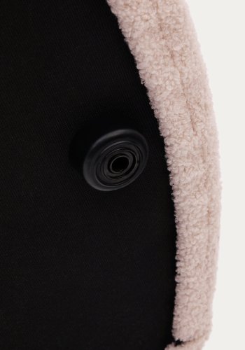 KAVE HOME Kaeli fotsttte, m. avtagbart deksel, rund - rosa resirkulert bouclé (120)