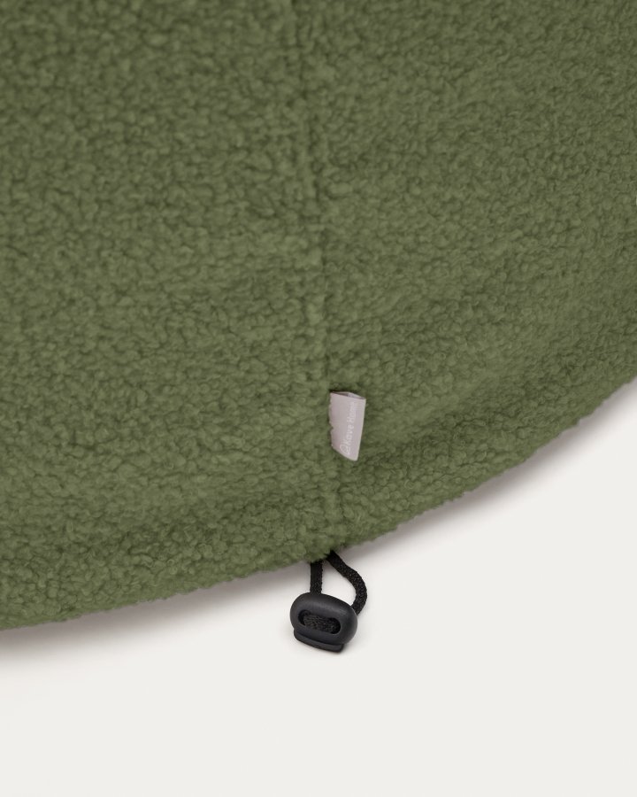 KAVE HOME Kaeli fotskammeltrekk i grnn boucl 120 cm