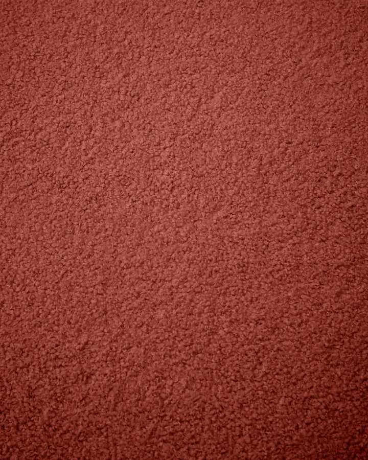 KAVE HOME Kaeli betrk til fodskammel, rund - terracotta boucl (120)