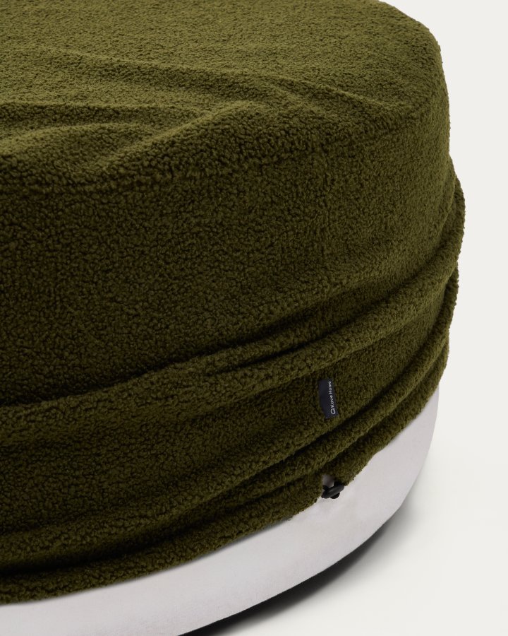 KAVE HOME Kaeli betr�k til fodst�tte, rund - gr�n boucl� (�43)