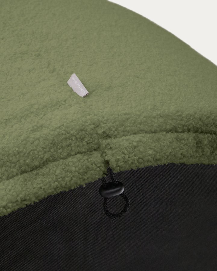 KAVE HOME Kaeli fotskammeltrekk i grnn boucl 90 cm