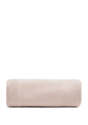 KAVE HOME Kaeli Bezug für Fußhocker, rund – rosa Bouclé (90)