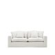 KAVE HOME Nora 3-manns sofa, med armlener og avtagbart trekk - ecru lin og bomull (B:240)