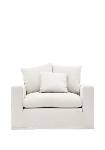 KAVE HOME Nora trekk til lenestol - ecru lin og bomull (B:140)