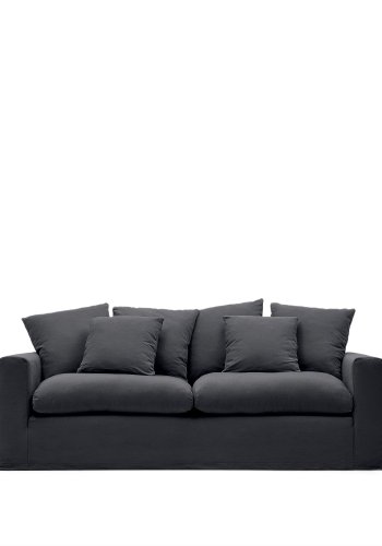 KAVE HOME Nora trekk til 3-manns sofa - antrasittgr lin og bomull (B:240)