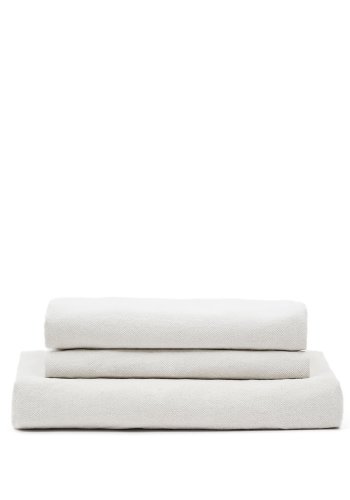 KAVE HOME Nora trekk til 3-manns sofa - ecru lin og bomull (B:240)