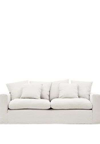 KAVE HOME Nora trekk til 3-manns sofa - ecru lin og bomull (B:240)