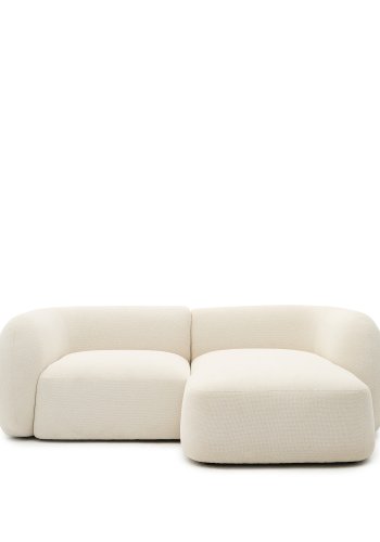 KAVE HOME Modulr 2-seters sofa Martina i ecru chenille med hyre sjeselong 230 cm