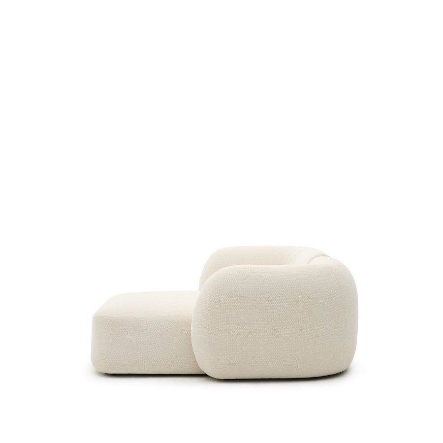 KAVE HOME Modulr 2-seters sofa Martina i ecru chenille med hyre sjeselong 230 cm