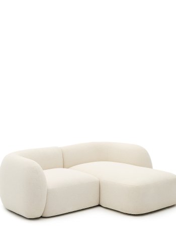 KAVE HOME Modulr 2-seters sofa Martina i ecru chenille med hyre sjeselong 230 cm