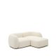 KAVE HOME Modulr 2-seters sofa Martina i ecru chenille med hyre sjeselong 230 cm